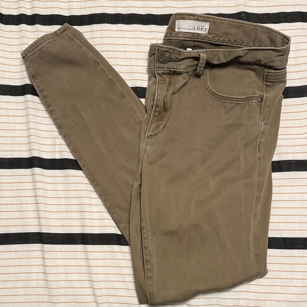 LOFT Women's Tan Skinny Pants